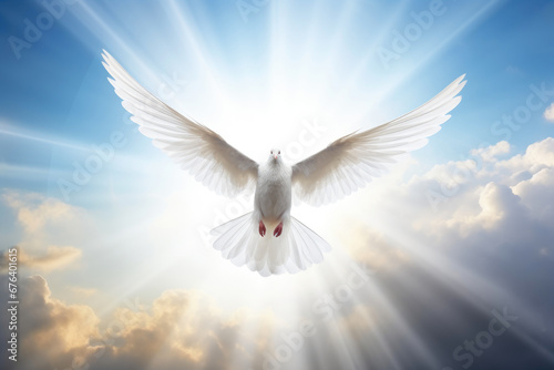 Ethereal Symbol: Dove in Divine Glow