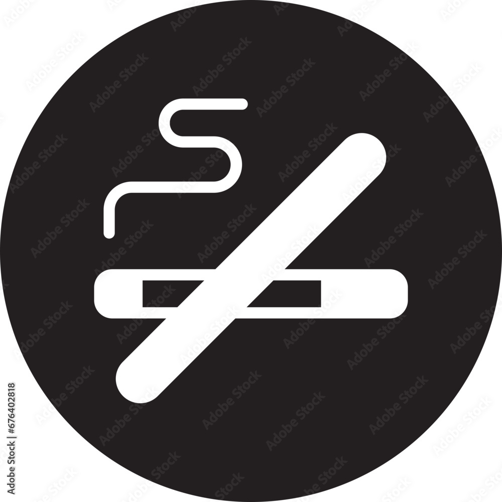 no smoking glyph icon no smoking glyph icon
