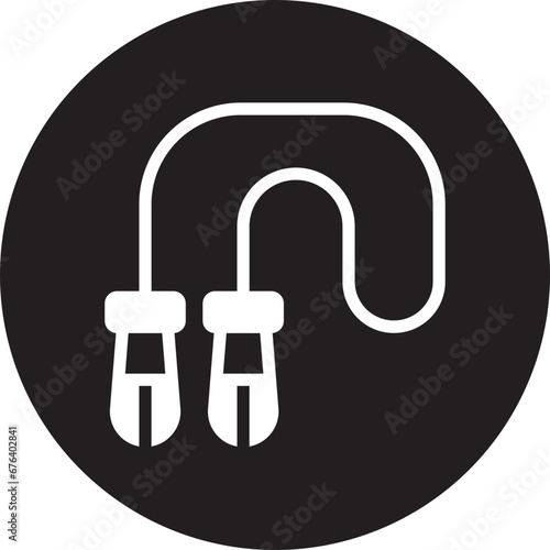 skipping rope glyph icon