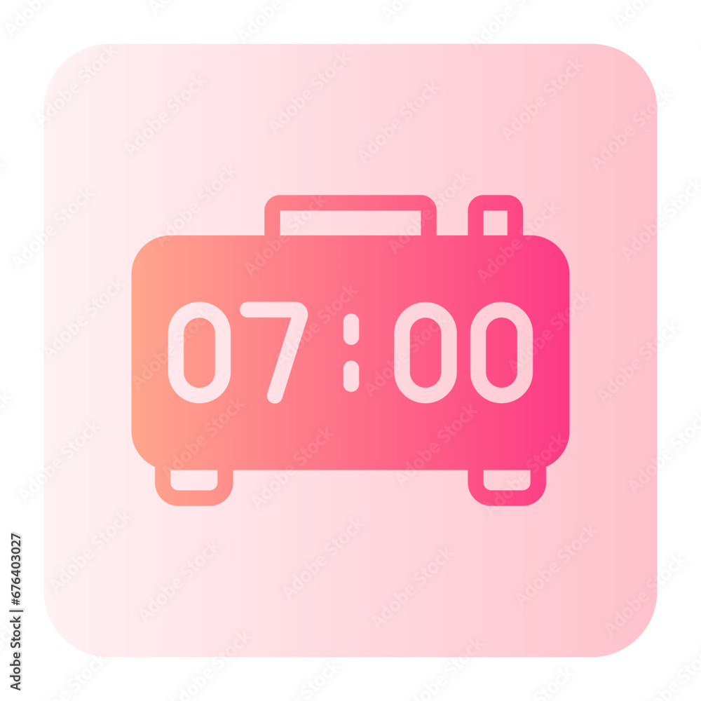 alarm clock gradient icon alarm clock gradient icon