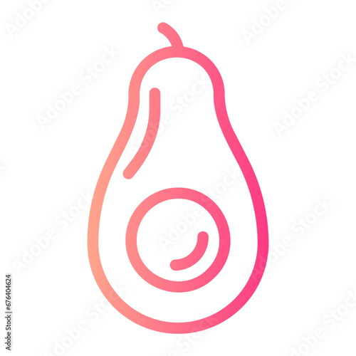 avocado gradient icon