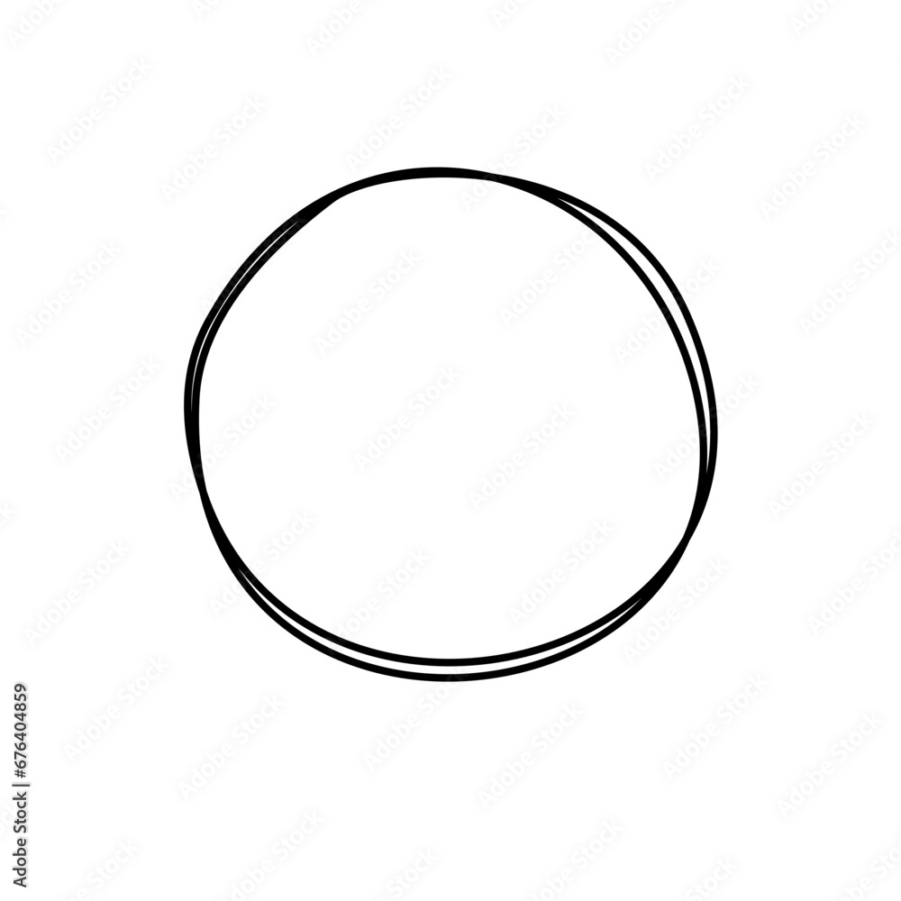 Hand Drawn Circle line Sketch set Hand Drawn Circle line Sketch set