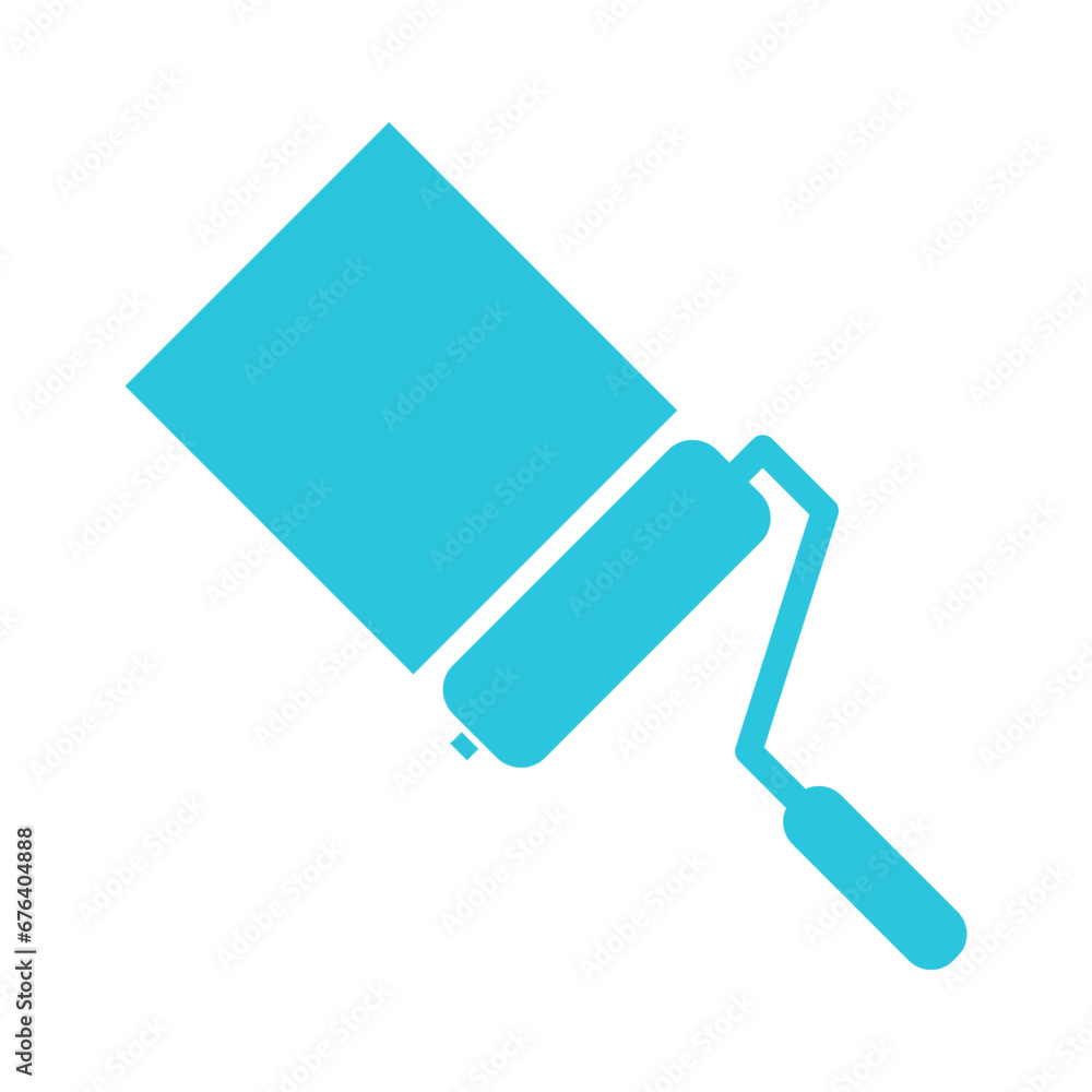 Freshly Painted wall - painting roller icon on white background. Symbol. From blue icon set. Freshly Painted wall - painting roller icon on white background. Symbol. From blue icon set.