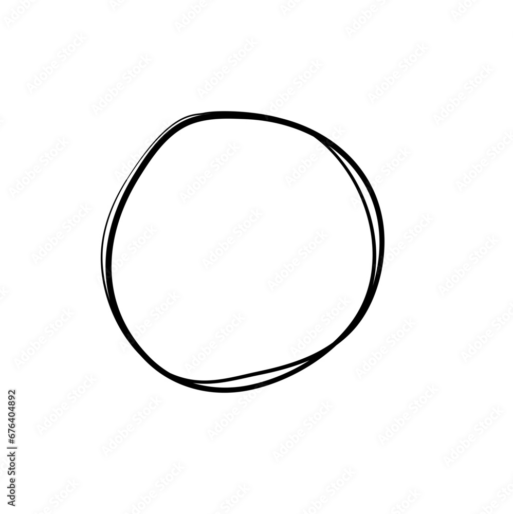 Hand Drawn Circle line Sketch set Hand Drawn Circle line Sketch set