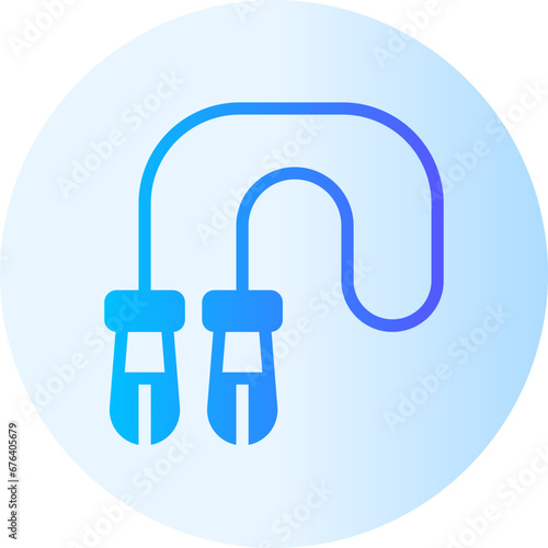 skipping rope gradient icon