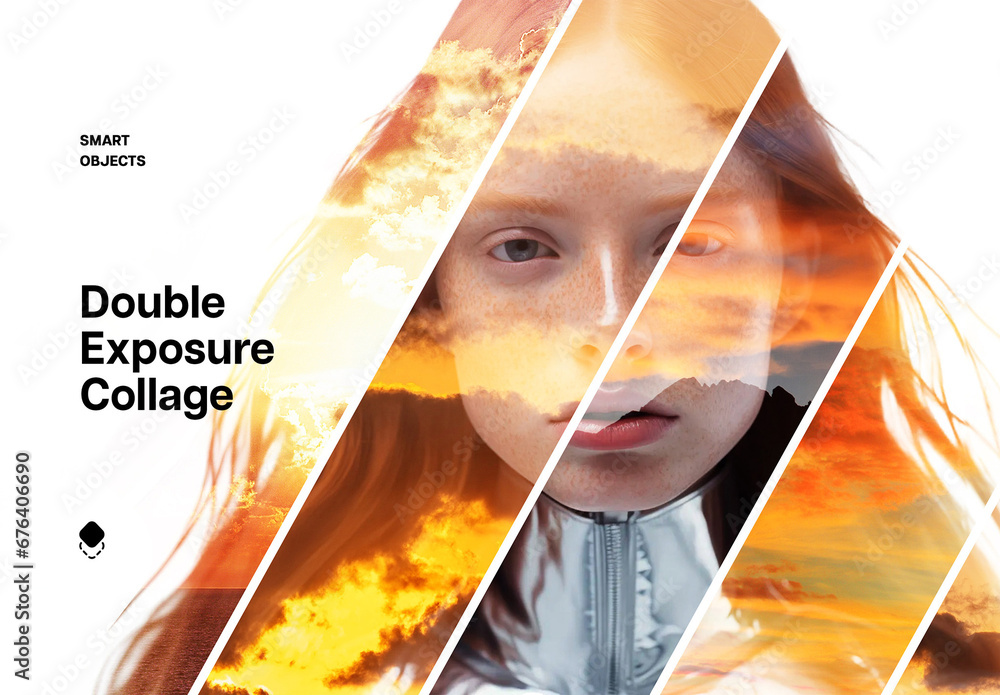 Double Exposure Photo Effect Mockup Stock Template | Adobe Stock