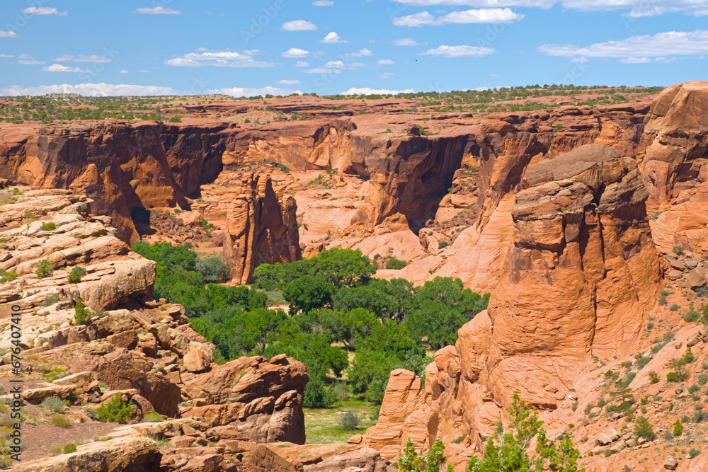 aerial view of the Canyon De Chelly, Arizona (USA)