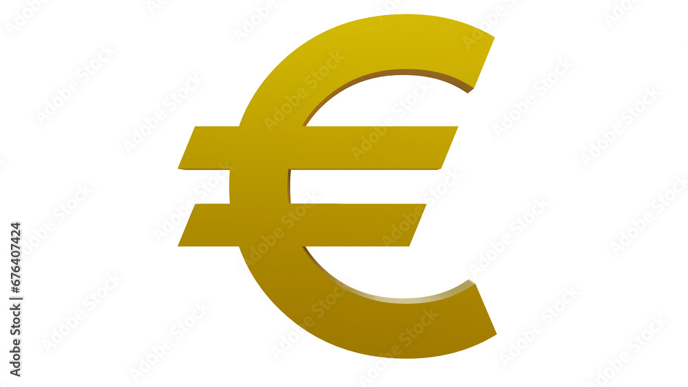 Euro coin isolated 3d render, euro symbol isolated, gold euro icon isolated Euro coin isolated 3d render, euro symbol isolated, gold euro icon isolated
