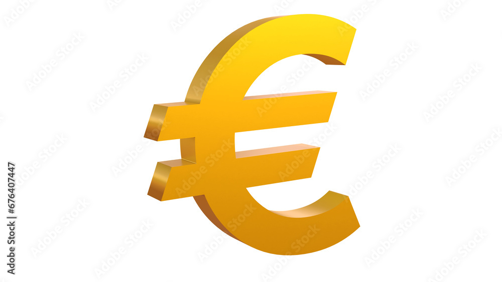 Euro coin isolated 3d render, euro symbol isolated, gold euro icon isolated Euro coin isolated 3d render, euro symbol isolated, gold euro icon isolated