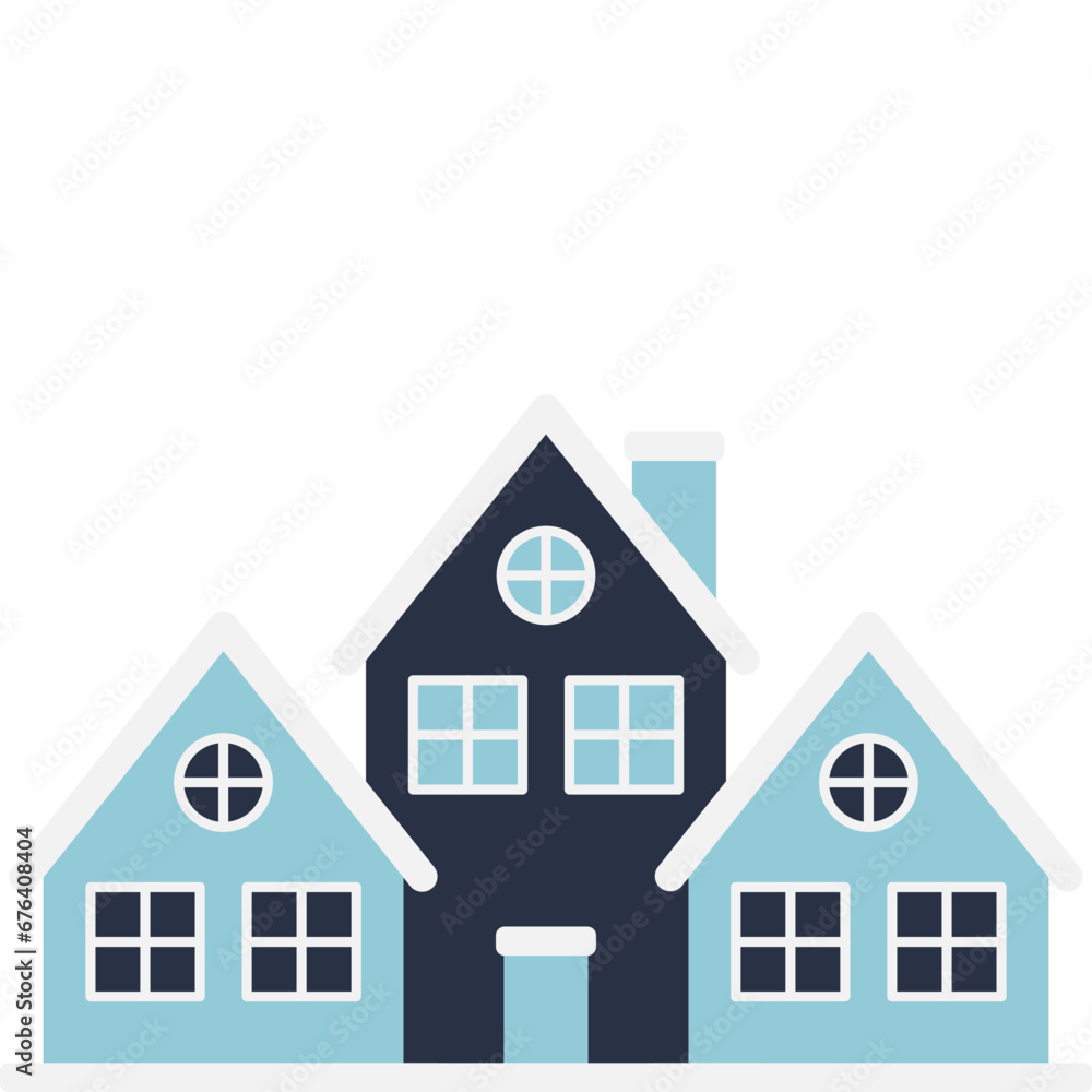 Winter House Illustration Winter House Illustration