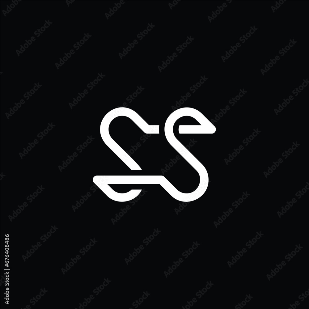 Obraz premium SS S modern monogram letter logo design