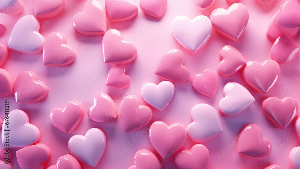 Assorted candy in heart shapes, romantic and perfect for Valentine's Day Assorted candy in heart shapes, romantic and perfect for Valentine's Day