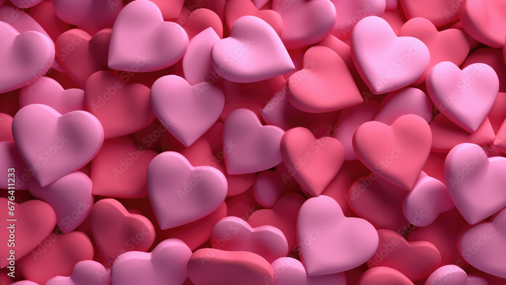Assorted candy in heart shapes, romantic and perfect for Valentine's Day