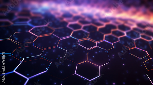 Hexagon Network Technology Background For Futuristic Designs