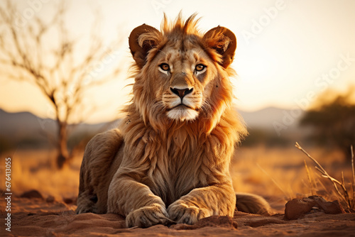 A young lion cub with a charming gaze © wendi