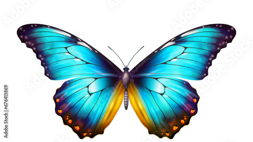 butterfly isolated on transparent PNG background, Generative ai photo