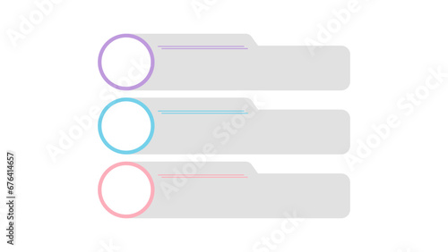 Blank company process chart infographic template as vector with 3 options can be used for progress, diagram, annual report, web design. Business concept