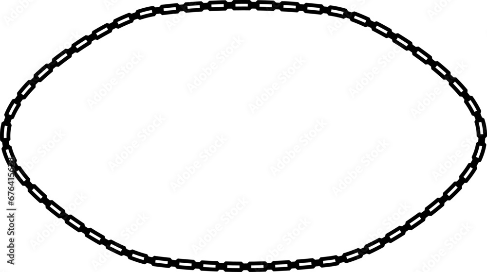 Rectangle shape Chain round frame Chain let design texture decorative