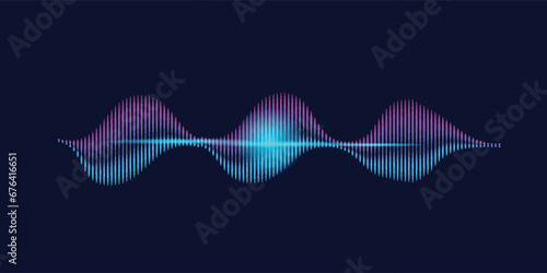 sound wave vector background. vector illustration. vector lines background black vector black background 