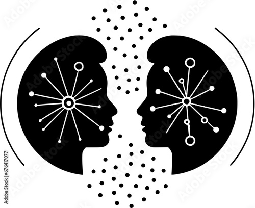 Hand-drawn Communication Robot Vintage Outline Icon In Hand-drawn Style