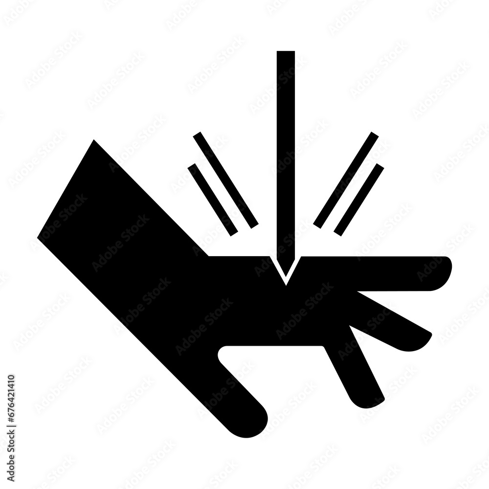 Cut Hazard Hazard Black Icon,Vector Illustration, Isolate On White Background Label. EPS10 Cut Hazard Hazard Black Icon,Vector Illustration, Isolate On White Background Label. EPS10