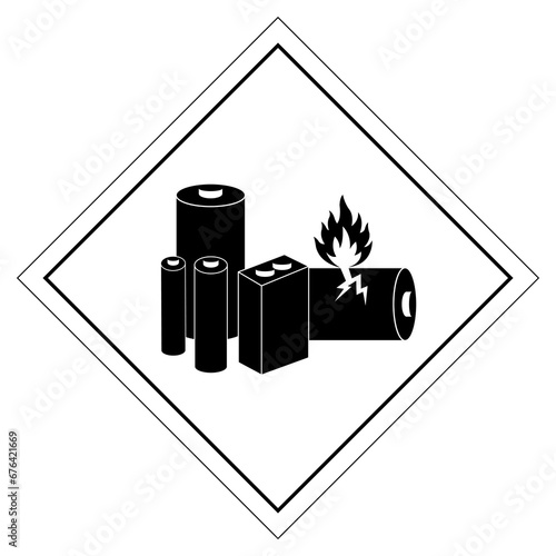Lithium Batteries Symbol Sign, Vector Illustration, Isolate On White Background Label. EPS10