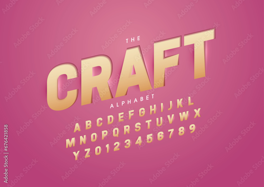 Vector of stylized modern font and alphabet Vector of stylized modern font and alphabet