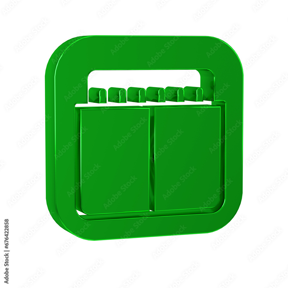 Green Sport mechanical scoreboard and result display icon isolated on transparent background. Green Sport mechanical scoreboard and result display icon isolated on transparent background.