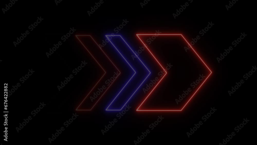 arrow direction line loop, neon arrow arrow direction line loop, neon arrow