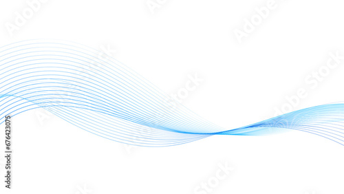 抽象的な青色の波形の背景 photo
