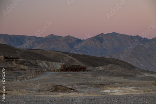 Colorful sunrise at Death Valley National Park, California