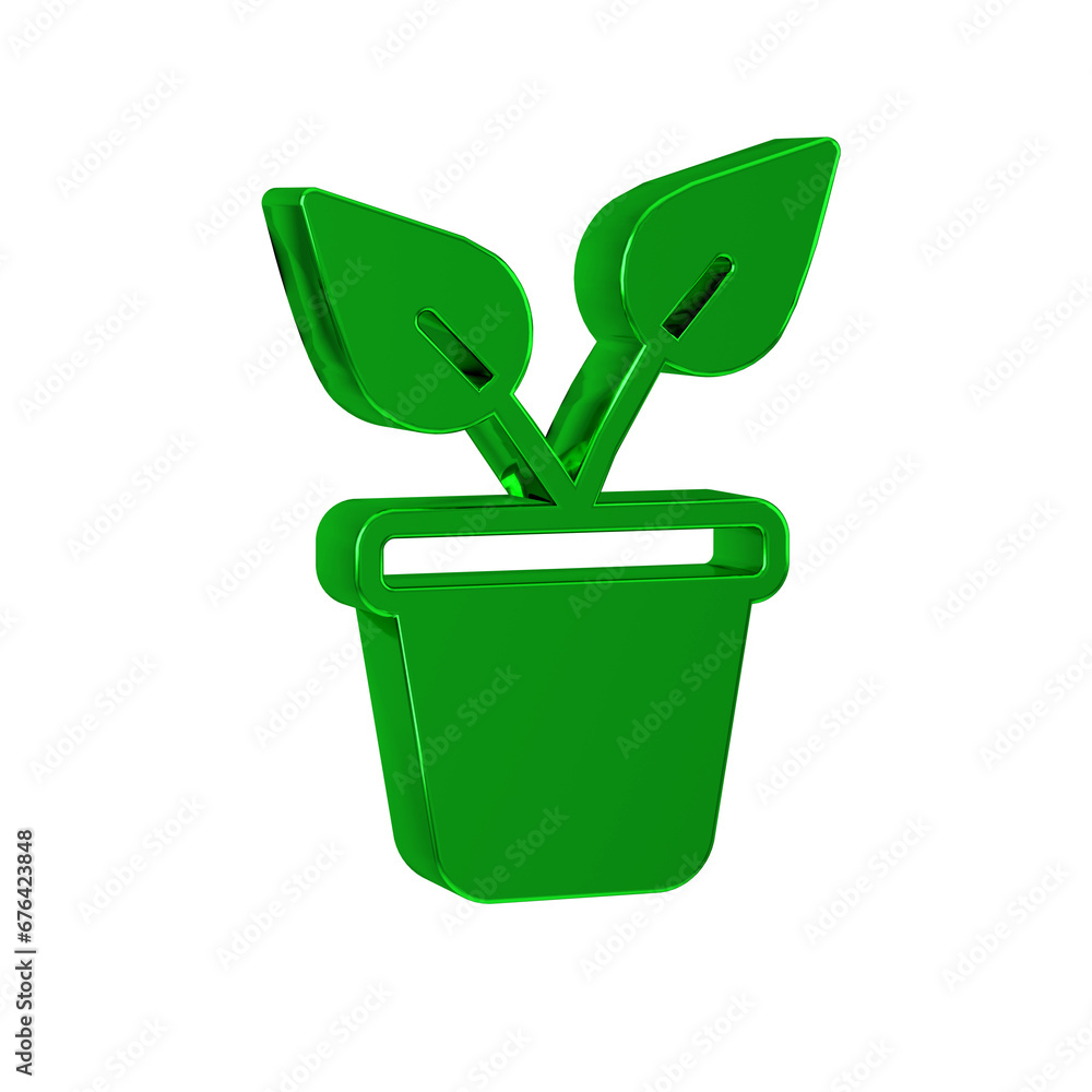 Green Plant in pot icon isolated on transparent background. Plant growing in a pot. Potted plant sign. Green Plant in pot icon isolated on transparent background. Plant growing in a pot. Potted plant sign.