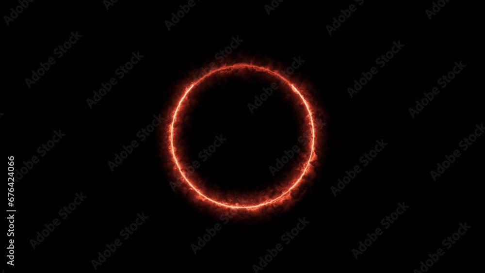 Glowing saber neon fire circle loop Glowing saber neon fire circle loop
