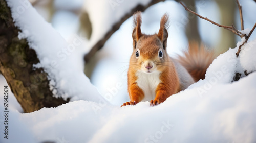 A squirrel in winter © jr-art