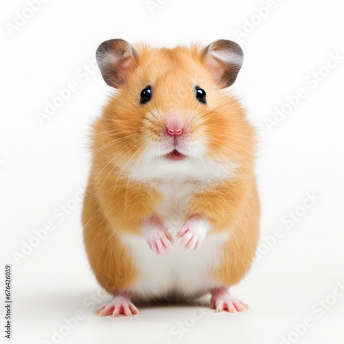 hamster on white background