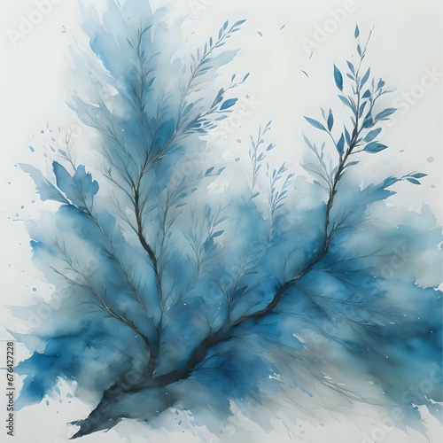 blue floral background