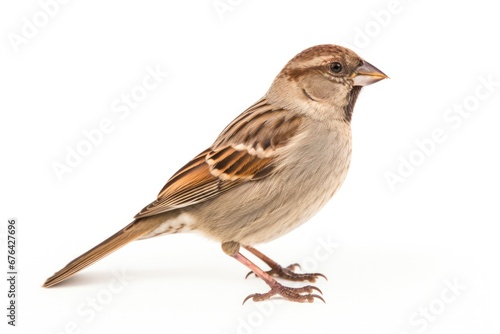 sparrow on white background