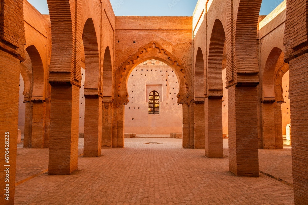 Beautiful architecture of the Tinmal Mosque in Morocco