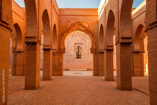 Beautiful architecture of the Tinmal Mosque in Morocco