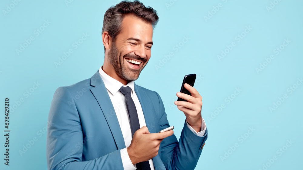 HAPPY LAUGHING YOUNG MAN TALKING ON MOBILE PHONE. legal AI HAPPY LAUGHING YOUNG MAN TALKING ON MOBILE PHONE. legal AI