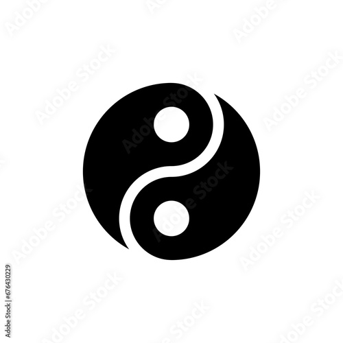 Wallpaper Mural Yin and yang icon. Yin Yang, symbol of Buddhism, religion. Designation of opposite properties, day and night. Torontodigital.ca