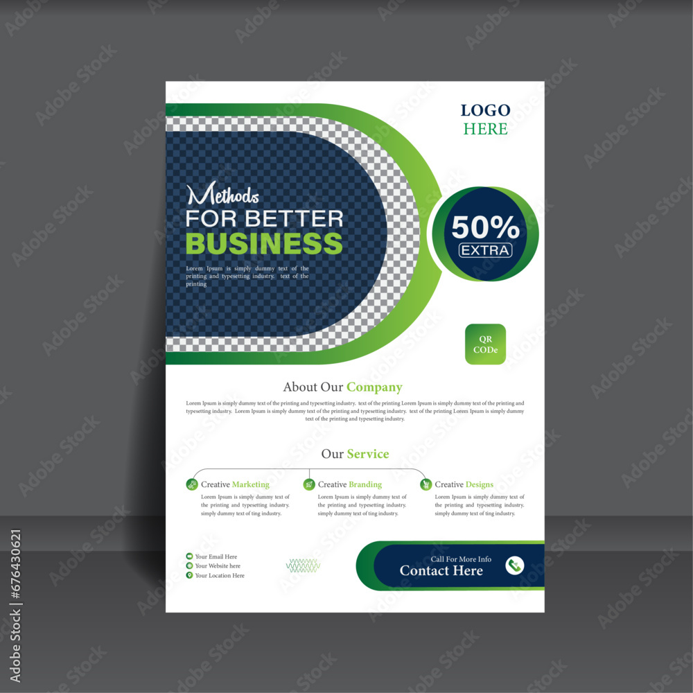 Easy and fashionable modern flyer design for your business.