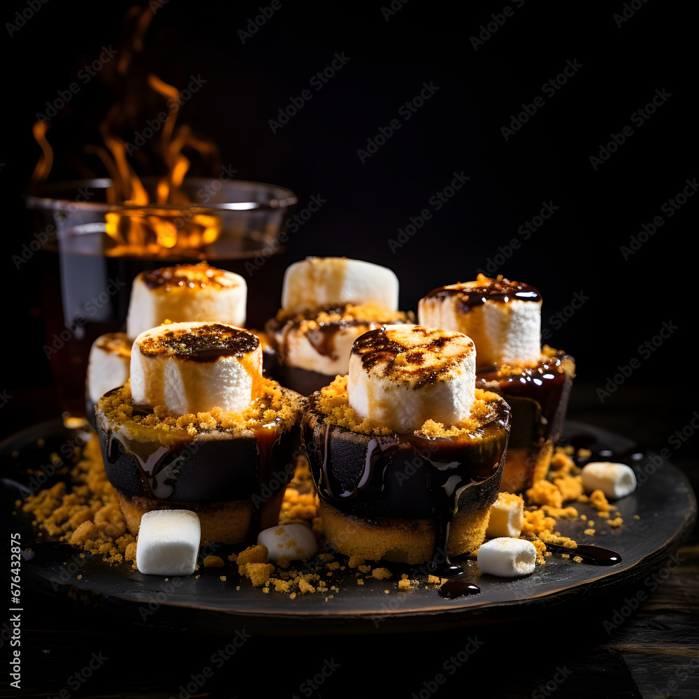 S'more, summer S'more Cups, toasted marshmallows.