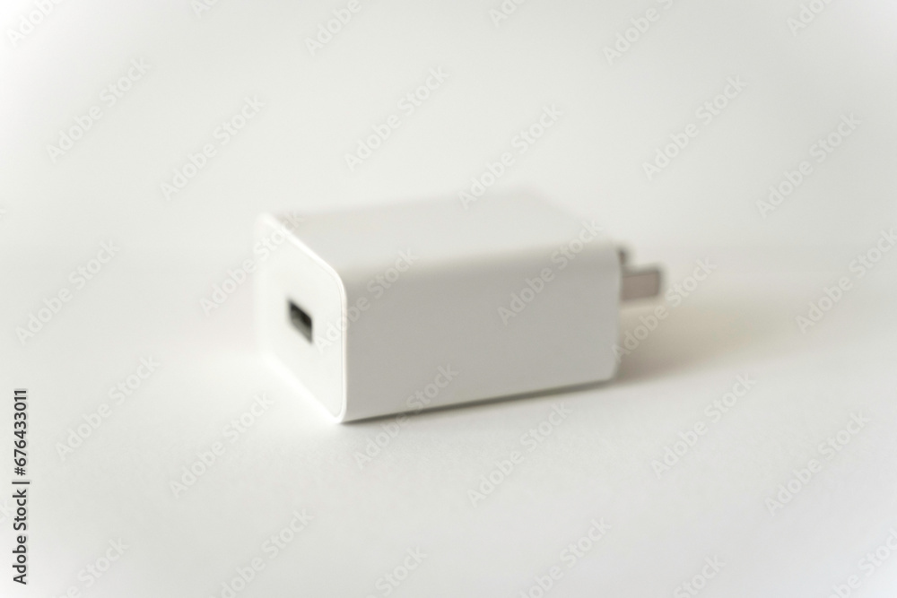 electric plug for usb port on white background electric plug for usb port on white background