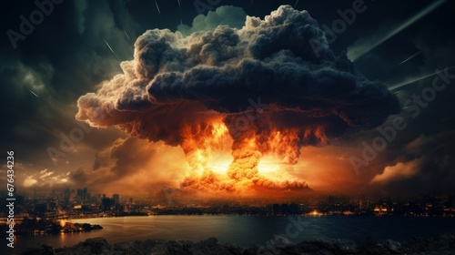 nuclear explosion. photo war 