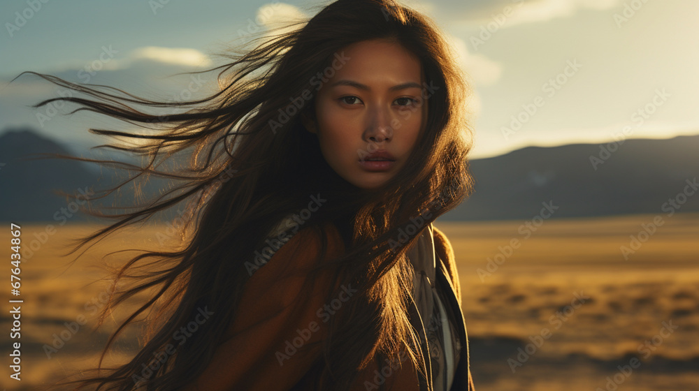 A fashion editorial photoshoot of an Asian woman A fashion editorial photoshoot of an Asian woman