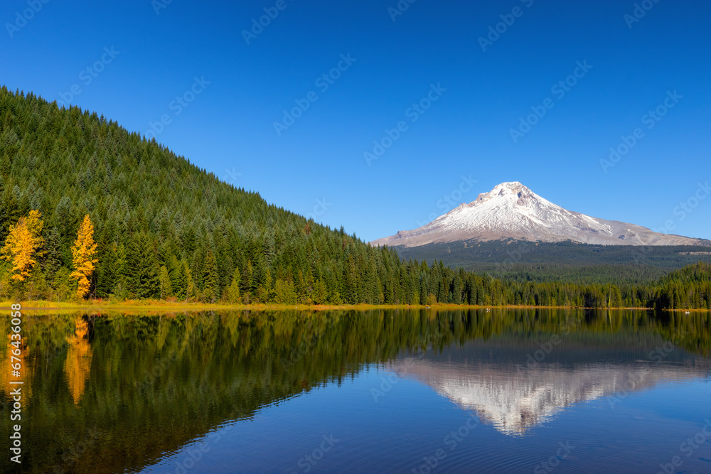 Mt. Hood a stratovolcano in the Cascade Volcanic Arc in Oregon, USA