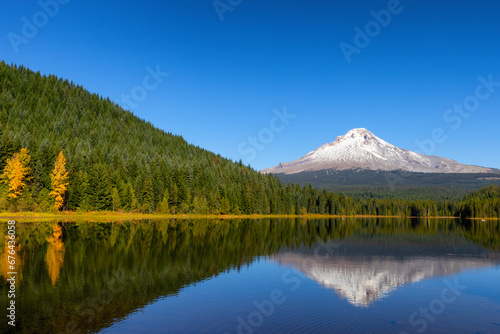 Mt. Hood a stratovolcano in the Cascade Volcanic Arc in Oregon  USA