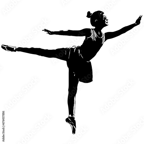 silhouette of a ballerina