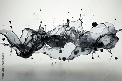 a transparent packground with ink drops on it